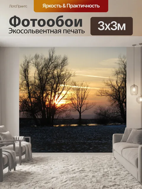 Фотообои Солнце садится