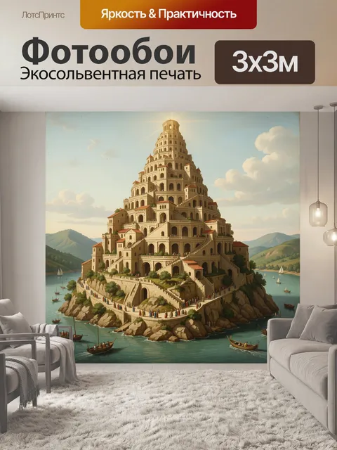 Фотообои Вавилонская башня у моря
