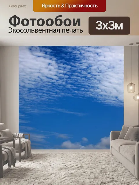 Фотообои белое облако с небольшими облачками