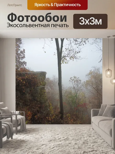Фотообои Туман вид с блефом