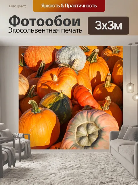 Фотообои фон Красочные тыквы