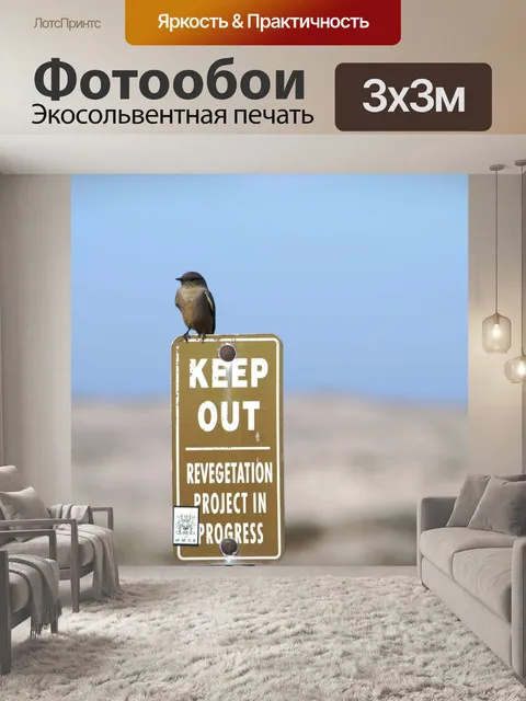 Фотообои Птица Охрана Keep Out Вход