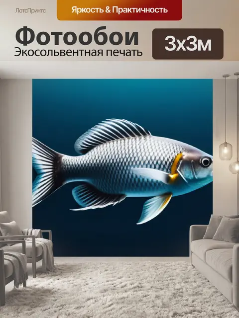 Фотообои с рыбой минимал