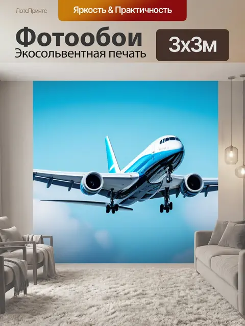 Фотообои с самолетом минимал