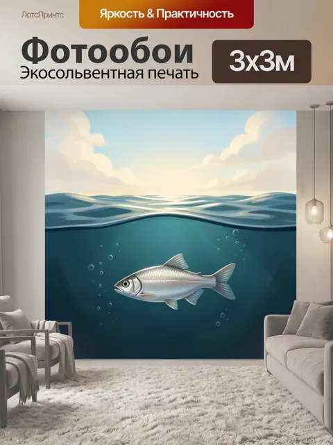 Фотообои Рыба в морской глубине