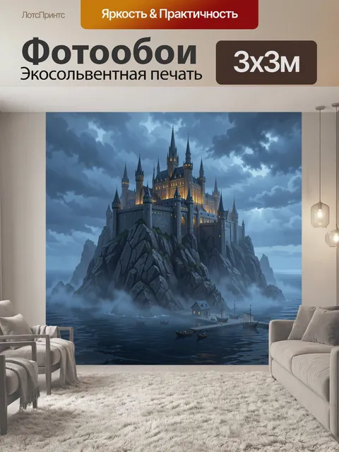 Фотообои Средневековый замок на скале
