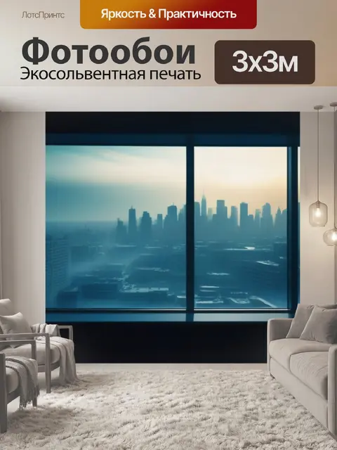 Фотообои городской пейзаж с окна легкий