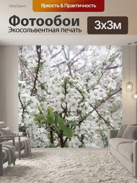 Фотообои Белый цветок