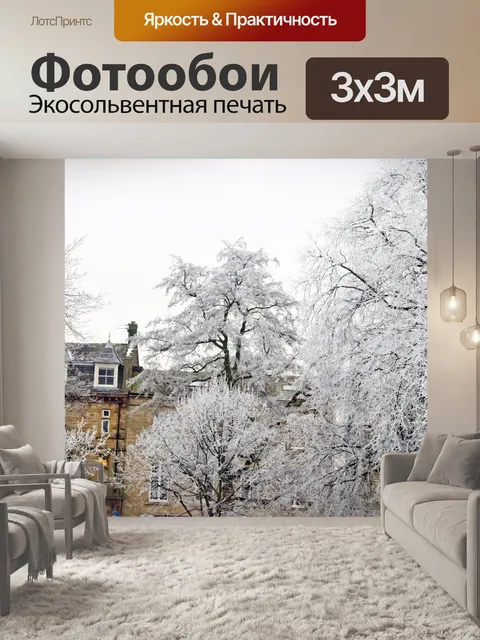 Фотообои Деревья и зимнего сезонов