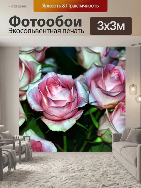 Фотообои Розовые розы