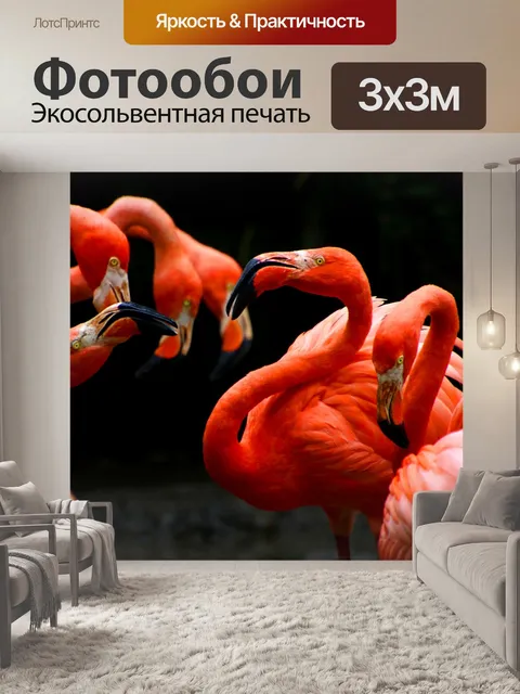 Фотообои Фламинго