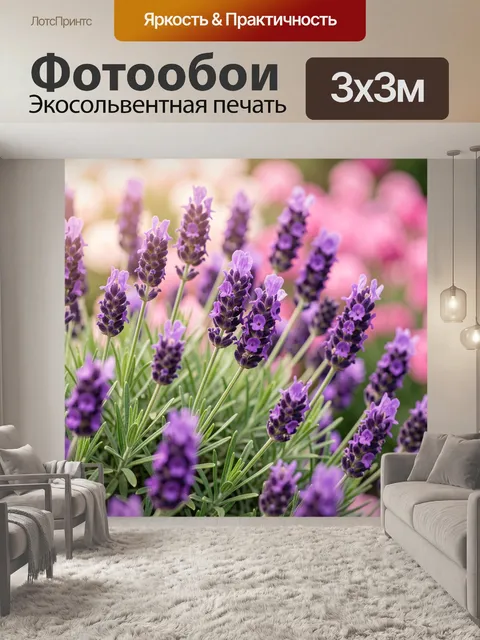 Фотообои Цветущая лаванда в саду