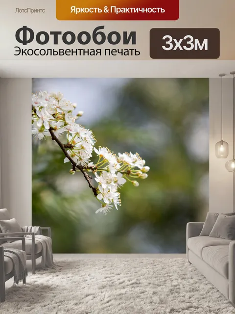 Фотообои Цветы на ветке