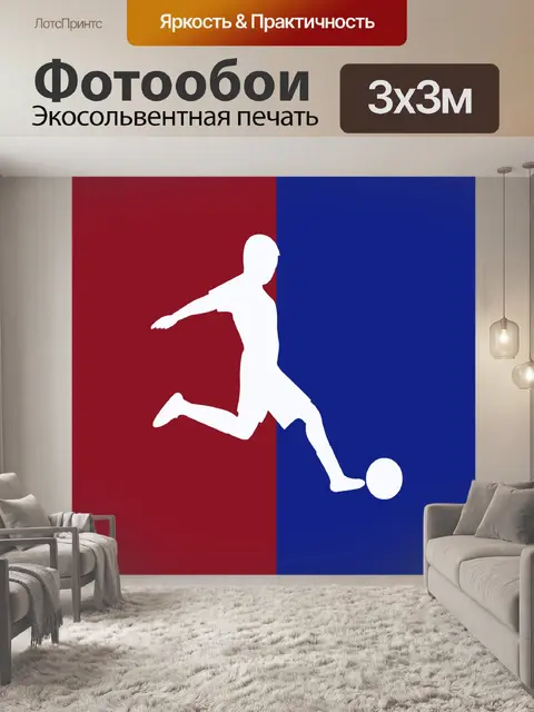 Фотообои Футбол срыва Логотип
