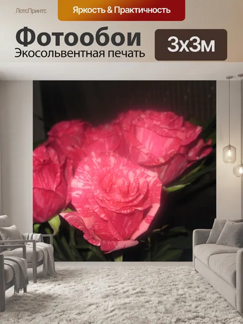 Фотообои Цветет Розовые розы лепестки цветка