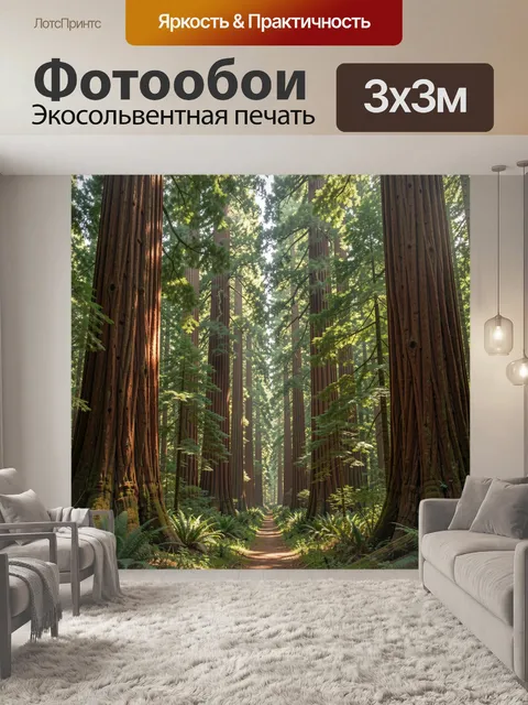 Фотообои Аллея древних деревьев секвой