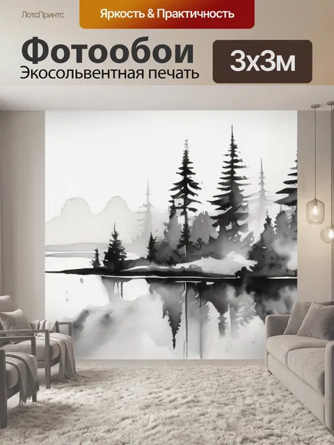 Фотообои черная белая