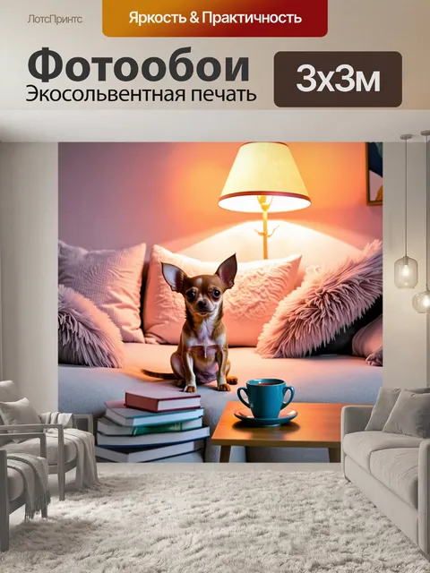Фотообои проводите вечернее время в уютной квартире