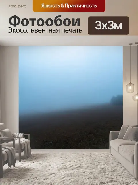 Фотообои туман в стиле узоров, мягкий и легкий туман окутывает пейзаж, узоры из кружев создают эффект таинственности