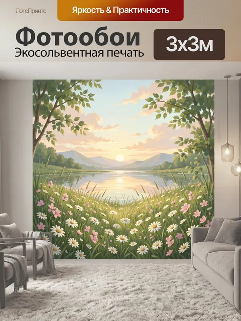 Фотообои Летний закат у озера