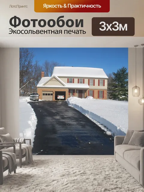 Фотообои подъездной путь очищен