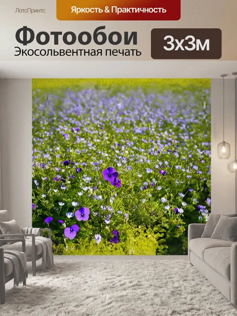 Фотообои анютины глазки, полевые цветы, которые цветут в изобилии, можно запечатлеть на фотографии в стиле…