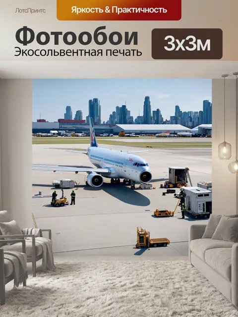 Фотообои самолет в стиле гиперриализм
