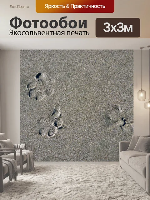 Фотообои Лапы в песке