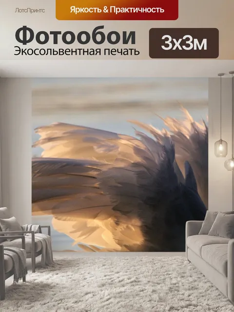 Фотообои Лебединые перья