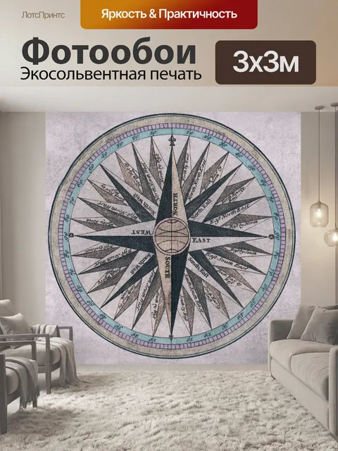 Фотообои Компас карта старый Винтаж
