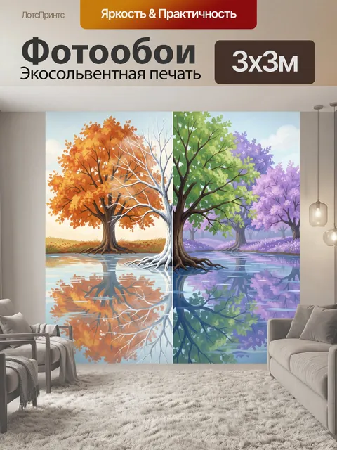 Фотообои Четыре сезона у озера
