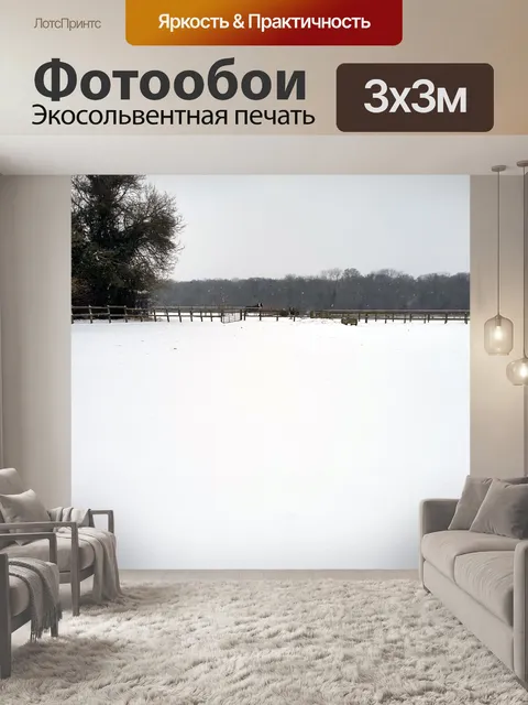 Фотообои Снеговое поле 2