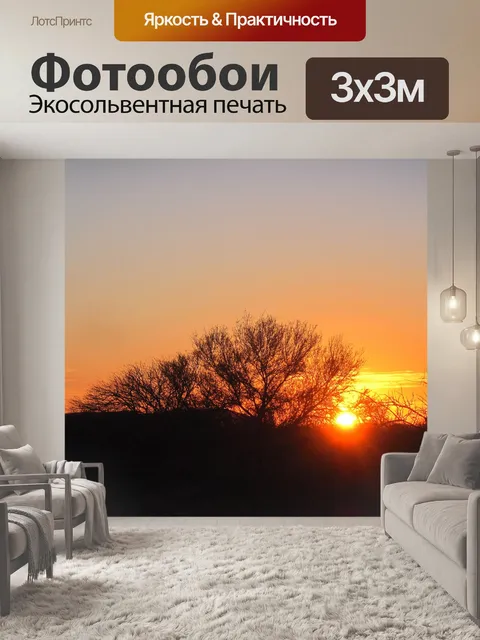 Фотообои закат в Африке
