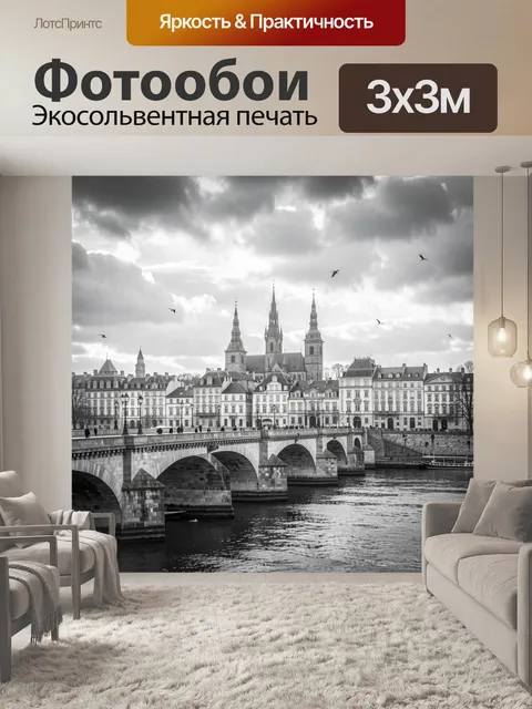 Фотообои Старинный мост и готические шпили