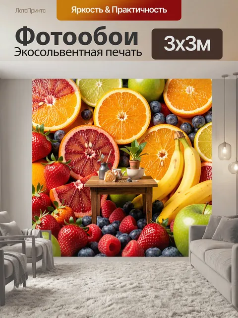Фотообои Яркие фрукты и ягоды