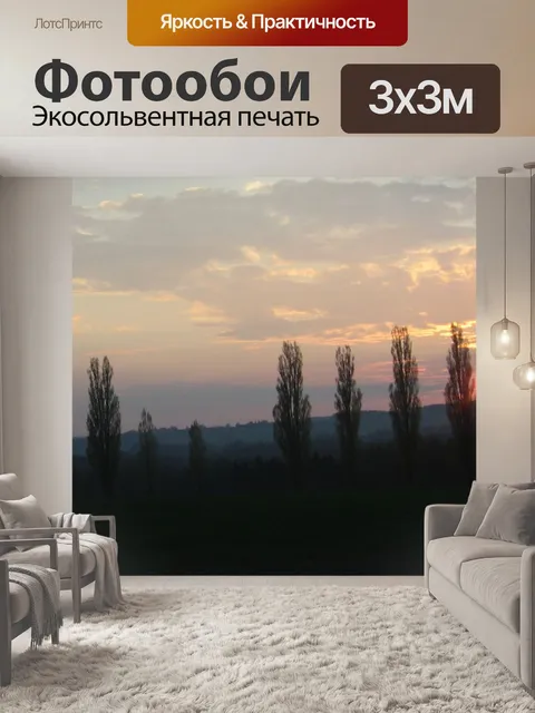 Фотообои ВС в тополях