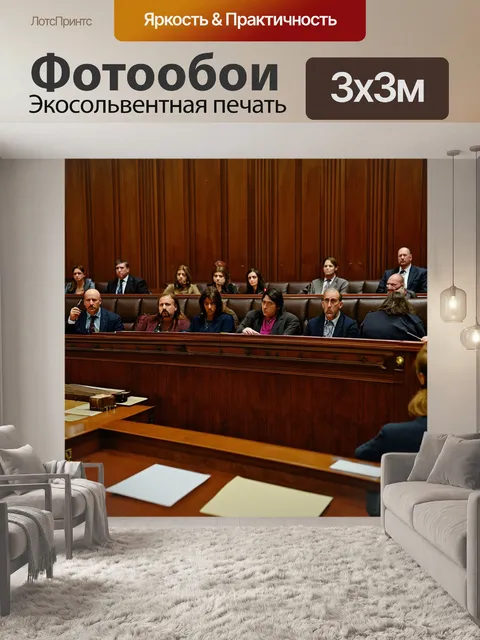 Фотообои старая судебная палата с заседателями