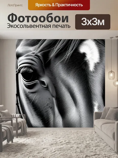 Фотообои с лошадью минимал