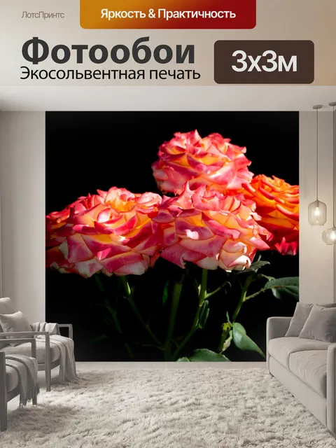 Фотообои Цветы, розы, бутоны, сад