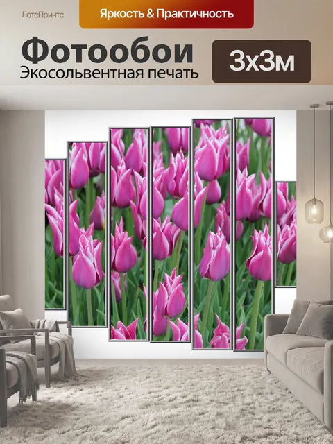 Фотообои Цветы в рамке 101