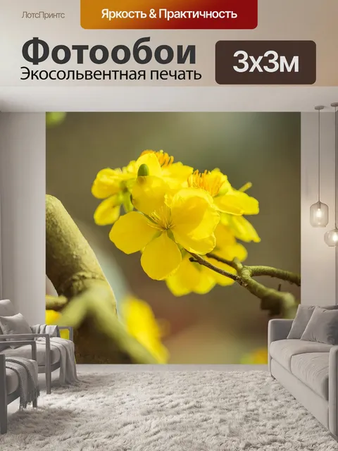 Фотообои Персиковый цветок