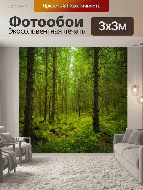 Фотообои динамичные лесные сцены с дикой природой и яркими картинками