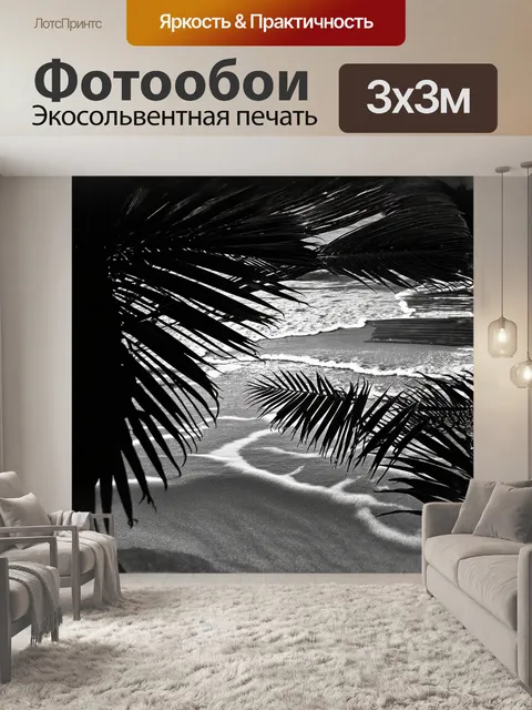 Фотообои минималистичный черно-белый фотографический снимок солнечных лучей