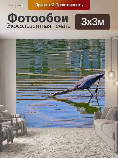 Фотообои Рыбная ловля Blue Heron