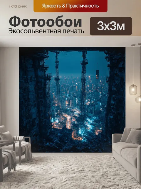 Фотообои чунцинская ночь в стиле киберпанк предстает как сцена из фантастического фильма