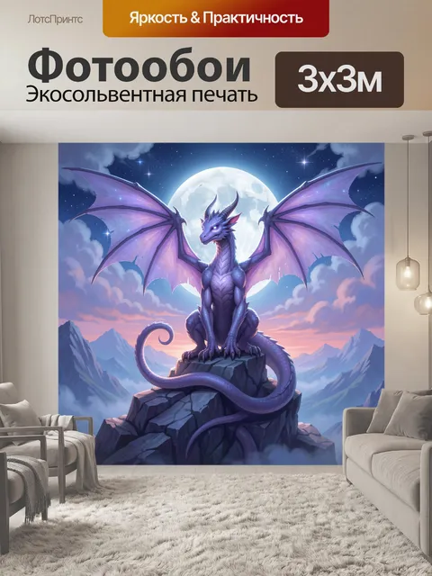 300 × 300 см · Экосольвентная печать