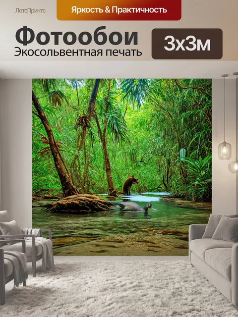 Фотообои тропические заповедники с редкими видами фауны и флоры, где природа остается нетронутой и дикой