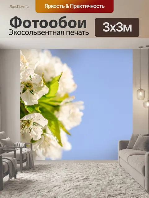 Фотообои Белые цветки