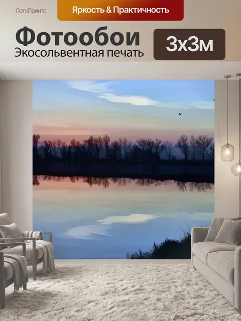 Фотообои Закат на болотах