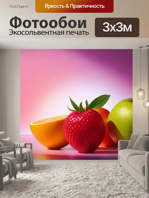 Фотообои с фруктами минимал